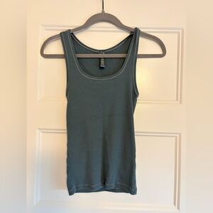 Skims ribbed tank (long), steel blue, size medium